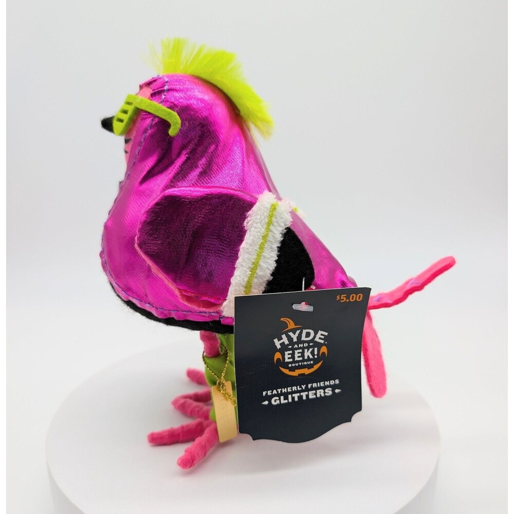 Target Halloween Hyde And Eek! 2024 GLITTERS Fabric Bird Featherly Friends Pink - Picture 5 of 7